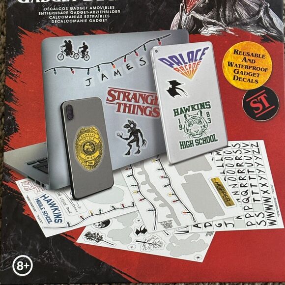 Netflex STRANGER THINGS Paladone 4 Sheets Reusable & Water Proof Gadget Decals - Picture 2 of 5